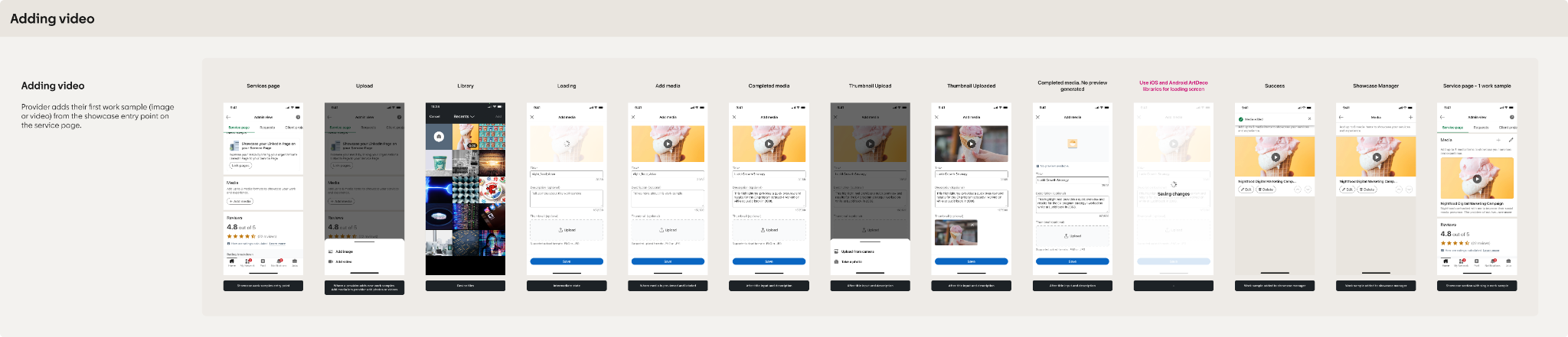 LinkedIn Services adding video end-to-end design flow