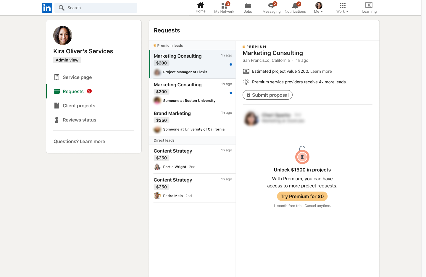 Non Premium service request experience