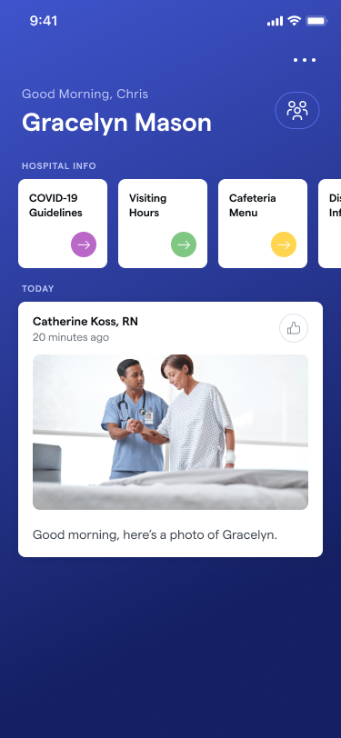 Family home with patient updates